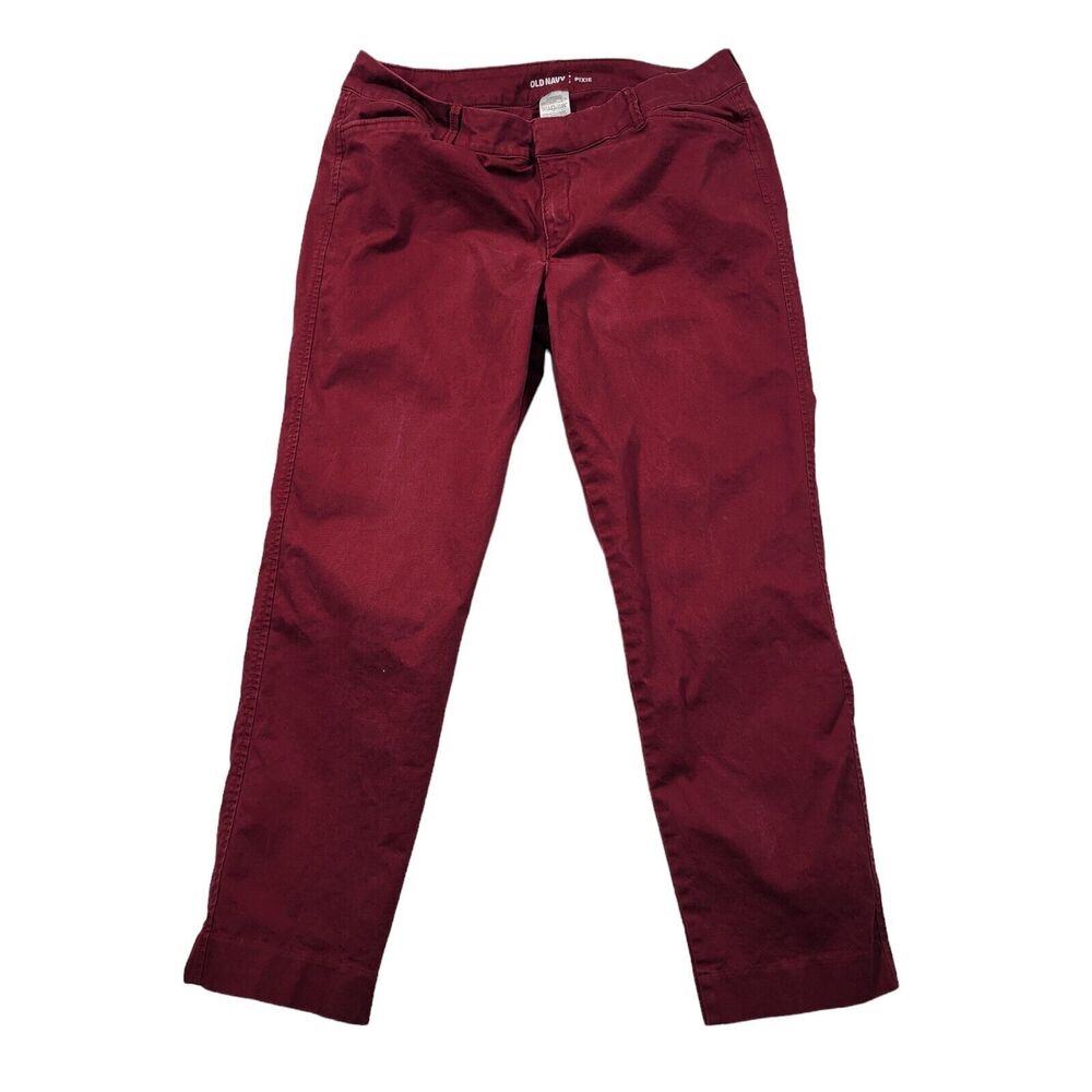 Old Navy Burgundy Cropped Pants